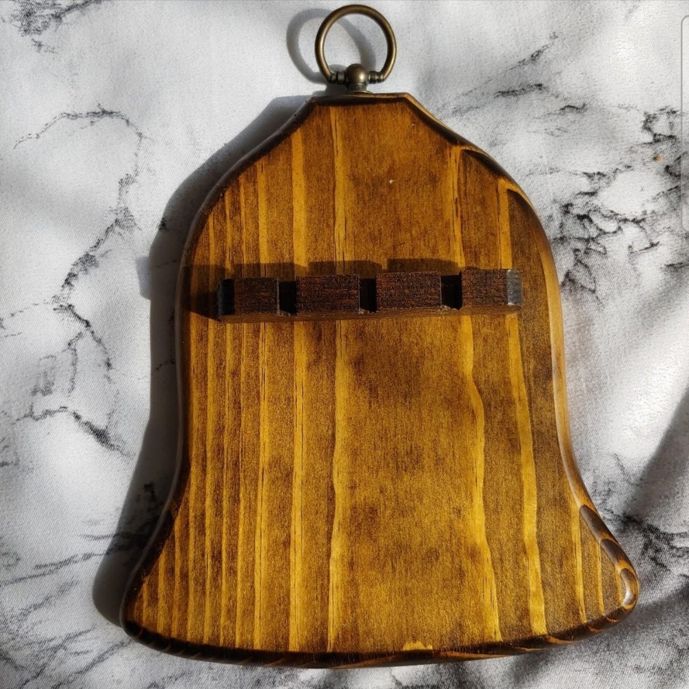 Wooden Bell-Shaped Hanging Spoon Rack